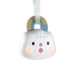 Smily Mia Machine à Bruit Blanc Portable pour Bébé - Aide au Sommeil Bébé avec Veilleuse et 14 Sons Apaisants - 3 Minuteries - Fonction Mémoire - Rechargeable USB-C - 40 Heures de Batterie - Blanc