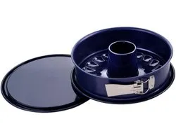 Dr. Oetker Springvorm Ø 26 cm met platte & buisbodem - Blauw - Snij- en krasbestendig Springvorm