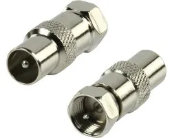 JMS® IEC M / F-Adapter * Verloop Van F-Connector Male Naar Coax Male *