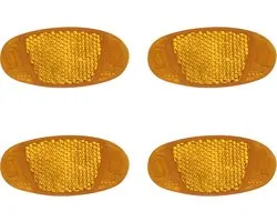 Purepeak Spaakreflectoren Set 4 Stuks - Spaakverlichting Kinderfiets - Spaakversiering - Oranje