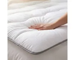 CASABEL Cloud Matras Topper 80 x 200 cm van microvezel - Optimaal comfort - Zacht, anti-mijt, ademend