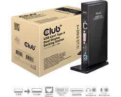 Club 3D USB-A 5Gbps Docking Station met twee schermen