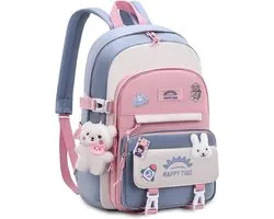 Boekentas Meisjes Lagere School - Schooltas Eersteleerjaar Groot - Blauw