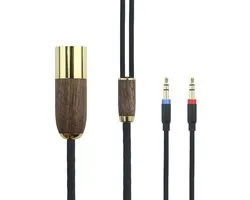 3M symmetrisch XLR kabel, 7N OCC, verzilverd koper, notenhouten behuizing, compatibel met Hifiman Sundara, Ananda, Arya, HE400SE, HE4XX, HE-400i hoofdtelefoons (versie)