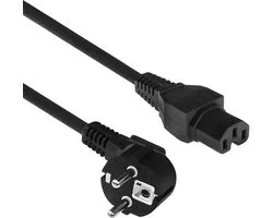ACT Cordon d'alimentation CEE 7/7 mâle (coudé) - C15 noir 2 m AK5313