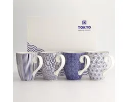 Tokyo Design Studio - Nippon Blue - Mokken - 4-delig - 340ml