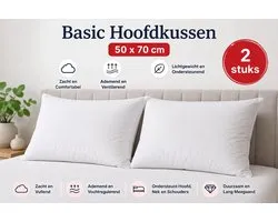 EVE Textile 2 stuks hoofdkussen 50x70 - Anti allergie - Basic hoofdkussen - slaapkussen - 800 gr extra zacht- ideal voor hotels - perfect voor air bnb huizen