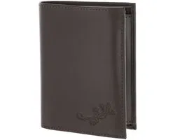 oxmox Cuir porte-monnaie Leather RFID Protect Kombibörse Lizard 2.0 Embossed Brown marron foncé