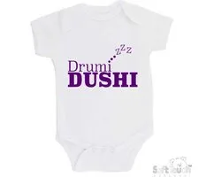 100% Katoenen Romper "Drumi DUSHI" Meisjes Katoen Wit/paars Maat 62/68