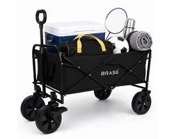 BRASQ Bolderkar Pliable Zwart - Bolderwagen - Roues rotatives - Poignée réglable - Capacité de charge 80 KG