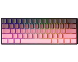 AKKO MONSGEEK FUN60 Max Shine - Through Black - Pink Gradient Hall Effect Magnetische Switch 8K Hz ARGB Draadloos Hotswap Mechanisch Gaming Toetsenbord