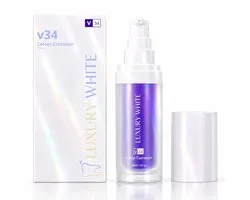 Sérum correcteur de couleur Luxury White V34 - Dents Witte - Dentifrice violet - Blanchiment des dents - Sérum blanchissant - Alternatief Hismile & Crest - Résultats professionnels - Bandes blanchissantes - Correcteur de couleur V34