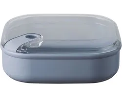 Omada - Pull Box Lunchbox Vierkant Laag 1 liter - Polypropyleen - Blauw -