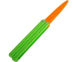 3D-print, fidget-mes, speelgoed, niet scherp plastic wortel, trainer, vlindermes, trainer voor beginners, flippingtrucs