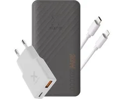 Xtorm SuperCharge PowerBank 20000mAh + 33W Go2 SlimLine Charger + USB-C naar Lightning Kabel - Noodpakket