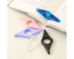 5 Pcs Book Side Holders Thumb Bookkeeper Book Side Holder for Books Reading Accessories, Book Holder Gifts for Readers, Book Lovers and Teachers (5 Colors)