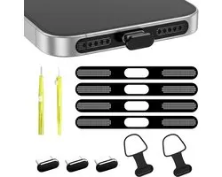 Phone Cleaning Kit with USB C Anti-Dust Plug, 11 Pcs Dustproof Charging Port Case, Speaker Mesh, Cleaning Tools, Phone - ShopVlot