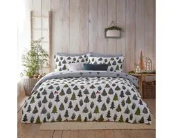 Furn. Evergreen Dekbedovertrek Set - Super King - Pine