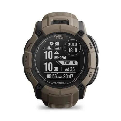 Garmin Instinct 2X Solar Tactical Edition Rugged GPS Smartwatch - Coyote Tan