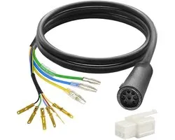 9 Pin Wheel Hub Motor Cable, E-bike Motor Hall Sensor Waterproof Extension Cable, 80cm Electric Bike Accessories Convert Cord voor Electric Bicycle