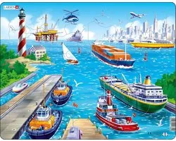 Larsen Maxi LA-US2 Puzzle à formes 35 pièce(s) Port