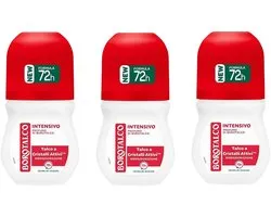Déodorant roll-on Borotalco Intensive 72H - Lot économique 3 x 50 ml