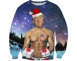 Pull de Noël laid de Superfout Trump Taille: M - Collection de pulls de Noël super laids