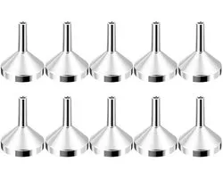 Keuken Tools - Mini Aluminium Trechter Set - Afneembaar Filter - Brede Opening - Conserven - Voor Hobbykoks - Model 5PAlu