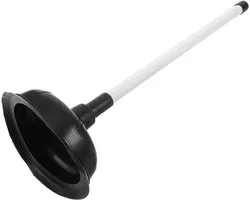 Heavy Duty Large Sink Plunger With Long Plastic Handle Splashproof Rubber Suction Cup For Powerful Toilet And Drain Unclogging in Bathrooms And Kitchens