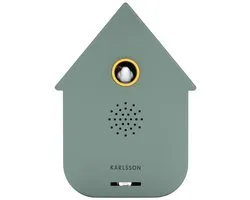 Karlsson Ornament Sound Box Modern Cuckoo - Groen - 12x7.5x11.5cm - Modern - Kunststof