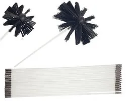 Brosse de cheminée Kibani 7 mètres 10cm & 15cm - 2 brosses - ramoneur - ramoneur - set de ramoneur - brosse de cheminée - kit de ramonage - set de brosses pour perceuse - perceuse