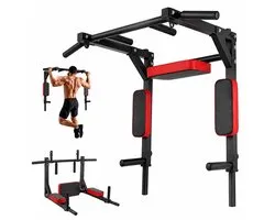 Zivv Pull Up and Dip Bar - Équipement de fitness mural - Pour tractions, tractions à la barre, dips et plus - Max. 300 kg - Comprend un Kit de montage