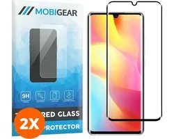 Mobigear Screenprotector geschikt voor Xiaomi Mi Note 10 Lite Glazen | Mobigear Premium Screenprotector - Case Friendly - Zwart (2-Pack)