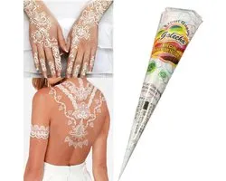Witte Henna Cone - 30 gram