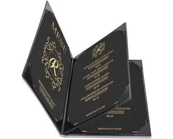 Goodline® - Menumap / Menukaart Mappen - 4x A4 - Zwart