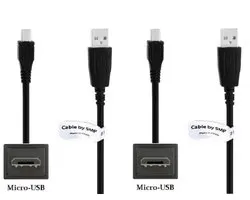 Câble Micro USB OneOne 1,0 m 2 pièces. Câble de charge robuste. Câble de charge compatible avec les modèles J4 Plus, J5, J6, J6 Plus, J7, J8, M01, M01 Core, M01s, M02, M10, Ace, Champ, Chat, Corby, Core, Express, Fame, Gio et Grand