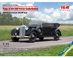 ICM Modelbouwpakket Auto - 35540 Mercedes-Benz Typ 320 (W142) Cabriolet - WWII German Staff Car Plastic - 1:35 - Modelbouw