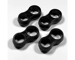4x Deurklink buffers - Deurstoppers deurklink - Muurbeschermer - Deurgreepbuffer - Door handle bumper - Zonder boren - Zwart - Flexibel - Jonyx