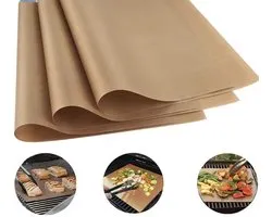 Bakmat - 3 bakmatjes - Teflon - Bruin - Bakmat - BBQ mat - Barbecue Mat - Ovenmat - Ovenbeschermer - Hoge Kwaliteit - Anti Plak - Hitte Bestendig - CHPN