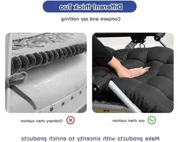 Morbuy Sun Lounger Cushions Replace,Garden Bench Cushion Sunbed Rocks Solid Color Thick Chair Cushion for Indoor Outdoor Garden Patio (125x48x8cm,Grey)