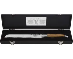 Laguiole Style de Vie Broodmes Luxury Line - in giftbox - Olijfhout