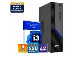 Office PC Intel Core i3 | 8GB RAM | 512GB SSD | Windows 11 Pro | WiFi & Bluetooth | Zakelijke Computer | Werkcomputer | Thuiswerk PC | Desktop Computer | Plug & Play | Klaar voor Gebruik | Office Geschikt | Studie PC | 3 Jaar Garantie