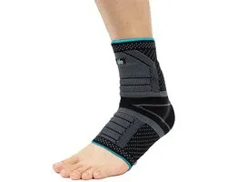 E-life Bio-Contour – Enkelbandage – Enkel ondersteuning en compressie bij enkelblessures - S - Grijs