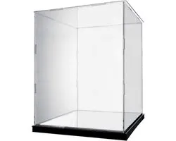 Eric toonde het doosje， Clear Diecast Proof Protection Box, For Collectibles Memorabilia s Figures Doll Storage Removable Cube, Mirrored Base(23x18x41CM)