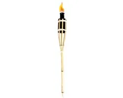 Esschert Design Tuinfakkel - bamboe - navulbaar - 60 cm - sfeer verlichting