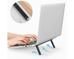 Support pliable pour ordinateur portable I Support pour ordinateur portable I Support pliable pour ordinateur portable I Plastique I Support pliable I pour 10-17 pouces I Zwart