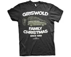 National Lampoon's Christmas Vacation Heren Tshirt -2XL- Griswold Family Christmas Zwart