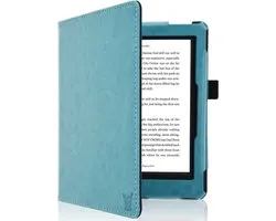 Pocketbook Touch Lux 5 / Lux 4 / Touch HD 3 / Color 2020 Cover - Book Case Premium Sleep Cover Housse en Cuir avec Fonction Auto/Réveil - Blauw