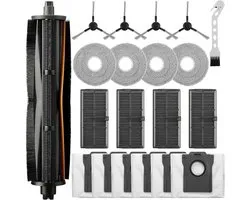 Kit de remplacement d'accessoires pour Dreame L10s Pro Ultra Heat, L10s Ultra Gen 2, X30 Ultra, Mova E30 Ultra – 1 brosse principale, 4 brosses latérales, 4 filtres HEPA, 4 serpillères, 6 sacs à poussière