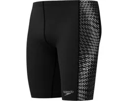 Speedo End+ Tech Panel Jammer Heren - Chloorbestendige Zwembroek Heren - Kleurvaste Lange Zwemshort Heren - Sportzwembroek Heren Bestand tegen Olie en Zonnebrandcrème - Zwart/Grijs - M